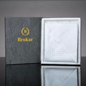 شماغ بروكار أبيض