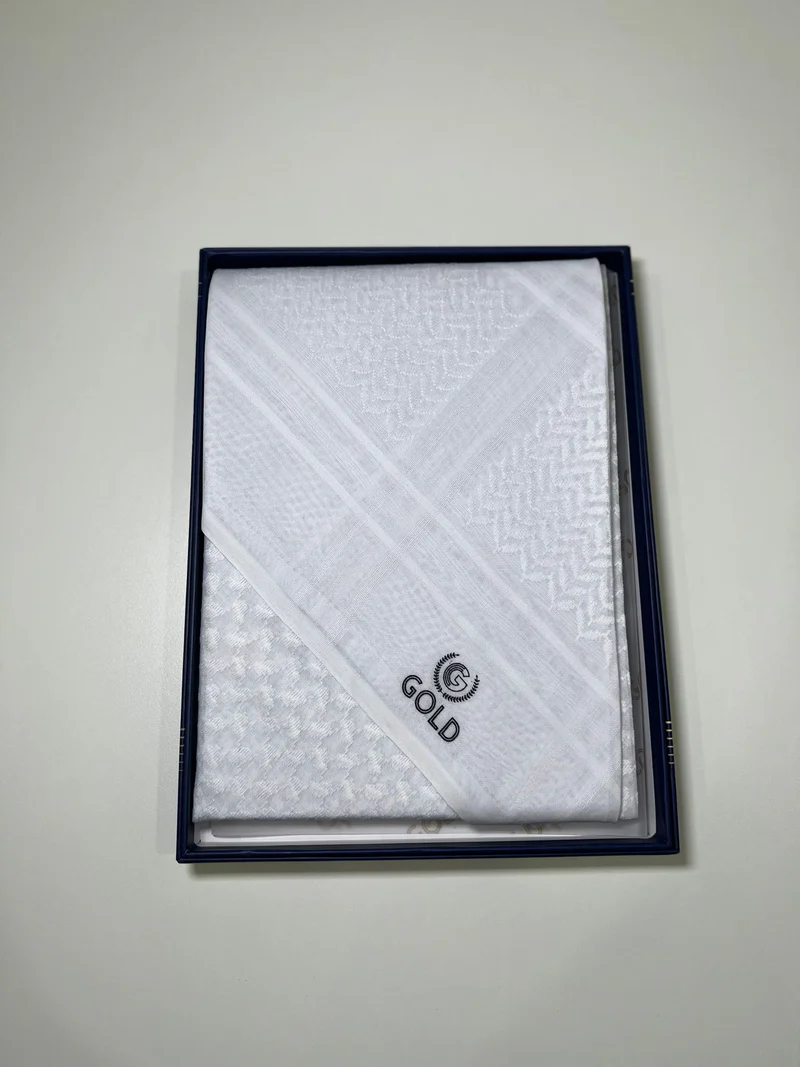 IMG_0135 شماغ GOLD أبيض - الصورة 1