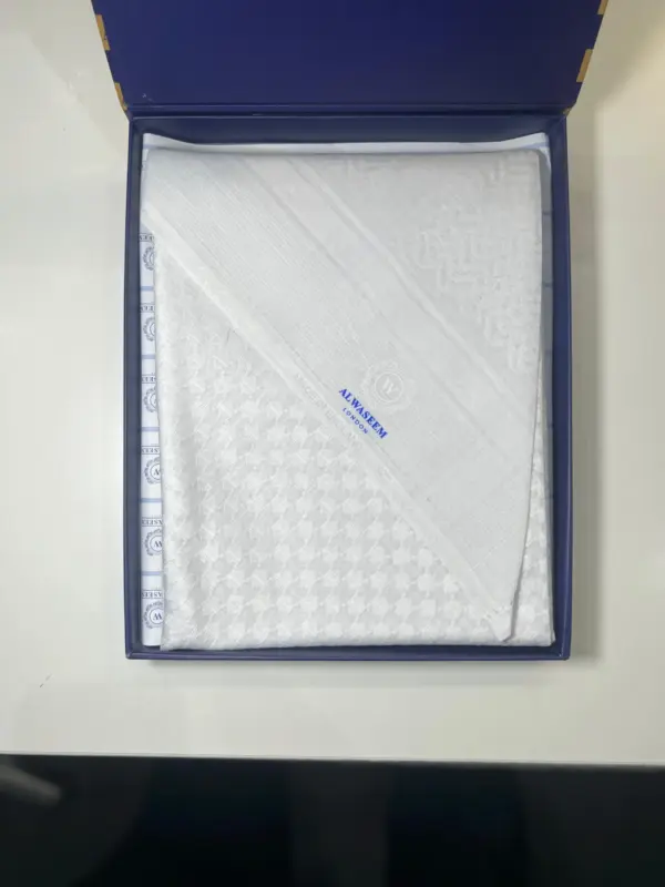 شماغ (ALWASEEM) الوسيم الانجليزي الابيض