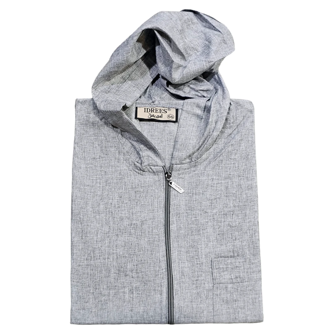 دشداشة-سحاب-مغربي-رصاصي دشداشة مغربي سحاب رصاصي - الصورة 1