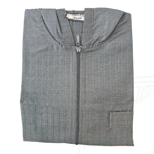 دشداشة مغربية بسحاب D وكم طويل مع قبعة