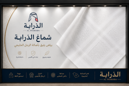 شماغ الذرابة - أبيض